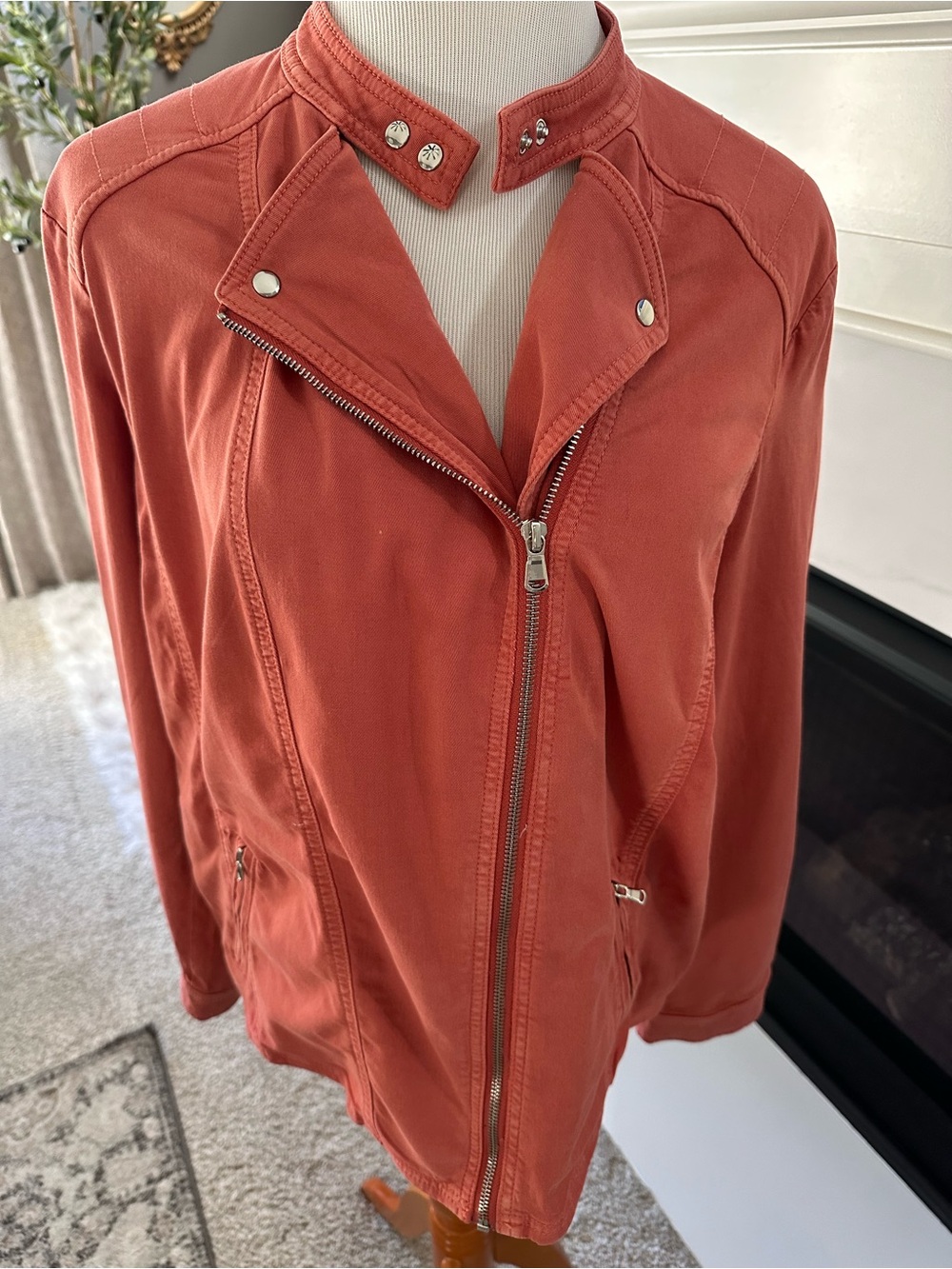 Chico’s Moto Jacket - Size 3 XL -Desert Coral